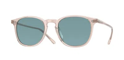 Pre-owned Oliver Peoples 0ov5491su Finley 1993 Sun 1743p1 Cherry Blossom/teal Sunglasses In Blue