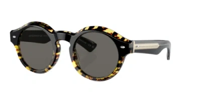 Pre-owned Oliver Peoples 0ov5493su-501178r5 Oval Black In Gray