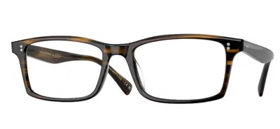 Pre-owned Oliver Peoples 0ov5494u Myerson 1677 Bark Rectangle Men's Eyeglasses In Clear