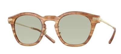 Pre-owned Oliver Peoples 0ov5496 Len 1744 Hinoki Tortoise/ Square Unisex Eyeglasses In Green Wash