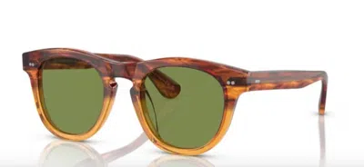 Pre-owned Oliver Peoples 0ov5509su Rorke 175452 Amber Gradient/green 49mm Men's Sunglasses