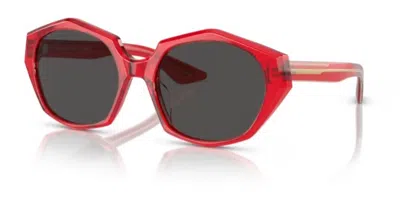 Pre-owned Oliver Peoples 0ov5511su-1971c 176187 Translucent Red/grey Women's Sunglasses In Gray