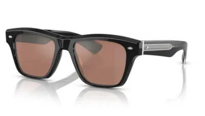 Pre-owned Oliver Peoples 0ov5522su 1492w4 Black Persimmon Mirrored Square Men's Sunglasses In Orange