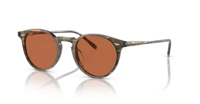 Pre-owned Oliver Peoples 0ov5529su N.02 Sun 173553 Soft Olive Bark 48mm Men's Sunglasses In Orange