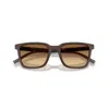 Oliver Peoples X Roger Federer Mr. Federer 52mm Polarized Rectangular Sunglasses In Brown