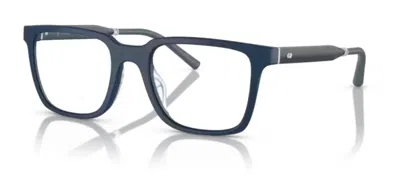 Pre-owned Oliver Peoples 0ov5553u Mr. Federer 7003 Blue Ash/silver Square Men's Eyeglasses In Clear