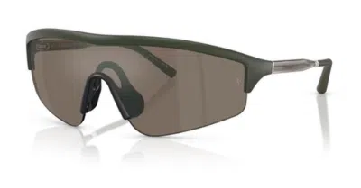 Pre-owned Oliver Peoples 0ov5560s R-7 70067i Semi Matte Green Sierra Men's Sunglasses In Sierra Flash Mirror
