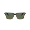 Oliver Peoples 0ov5592s Bold Square Tortoiseshell Sunglasses With Deep Green Lenses In Multi