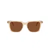 Oliver Peoples 0ov5592s Translucent Acetate Square Sunglasses With Textured Temples In Neutral