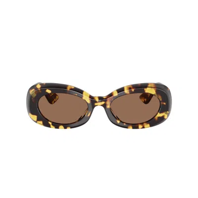 Oliver Peoples 0ov5606su Oval Tortoiseshell Sunglasses With Bold Retro Design In Brown