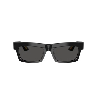 Oliver Peoples 0ov5607su Bold Rectangular Frame Black Acetate Sunglasses In Orange