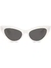 Oliver Peoples X Khaite 54mm Cat Eye Sunglasses In 白色