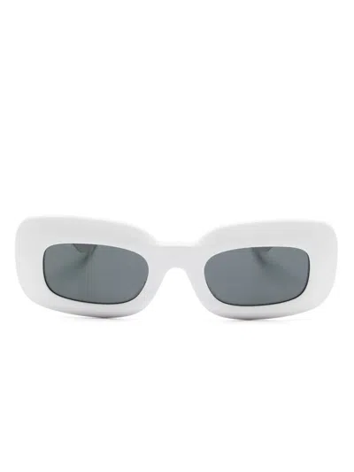 Oliver Peoples 1966c Rectangle-frame Sunglasses In White