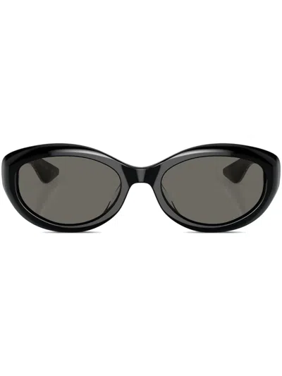 Oliver Peoples 1969 Oval-frame Sunglasses In 1005p2 Black