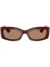 Oliver Peoples 1993 Sonnenbrille Mit Eckigem Gestell In Rot