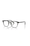 Oliver Peoples 48mm Rectangle Optical Glasses In Black