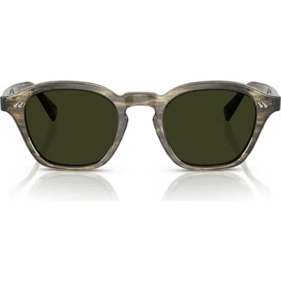 Oliver Peoples 48mm Small Polarized Square Sunglasses In Gray