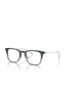 Oliver Peoples 49mm Rectangle Optical Glasses In Blue