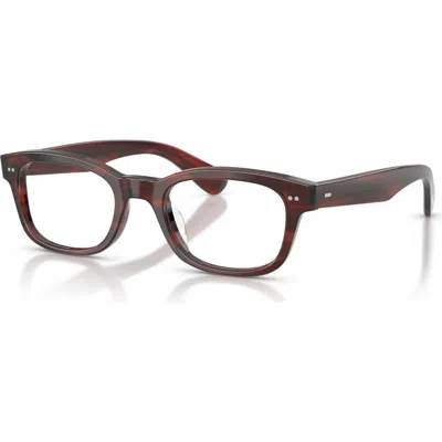 Oliver Peoples 49mm Rectangle Optical Glasses In Brown