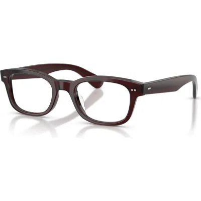 Oliver Peoples 49mm Rectangle Optical Glasses In Black
