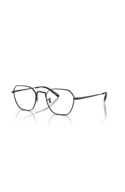 Oliver Peoples 49mm Rectangle Optical Glasses In Gray