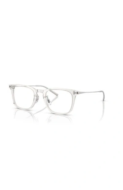 Oliver Peoples 49mm Rectangle Optical Glasses In Transparent