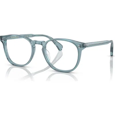 Oliver Peoples 49mm Round Optical Glasses In Blue