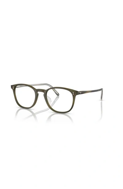 Oliver Peoples 49mm Square Optical Glasses In Black