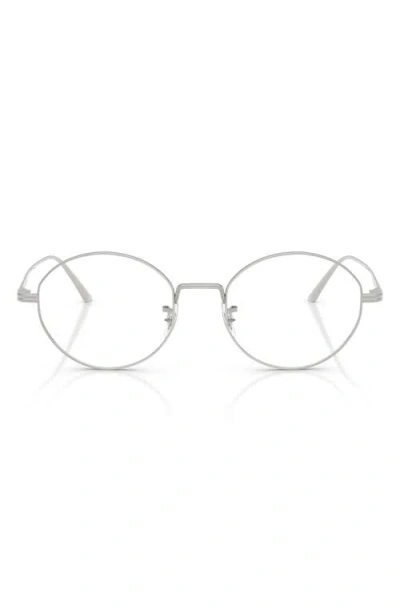 Oliver Peoples 50mm Khaite Oval Optical Frames In Metallic