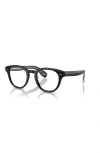 Oliver Peoples 50mm Round Optical Glasses In Black