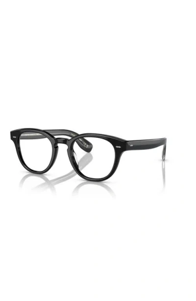 Oliver Peoples 50mm Round Optical Glasses In Black
