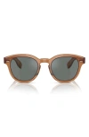 Oliver Peoples 50mm Round Sunglasses In Carob/regal Brown