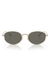Oliver Peoples 51mm Oval Sunglasses In Gold Grey