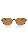 Oliver Peoples 51mm Oval Sunglasses In Matte Black
