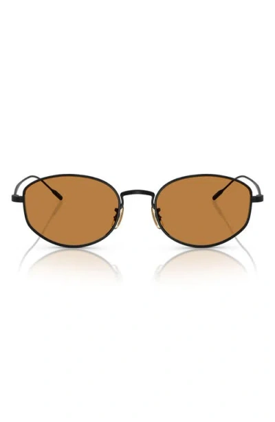Oliver Peoples 51mm Oval Sunglasses In Matte Black