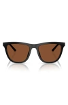 Oliver Peoples 51mm Polarized Pillow Sunglasses In Black Brown