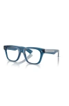 Oliver Peoples 51mm Rectangle Optical Glasses In Blue