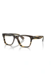 Oliver Peoples 51mm Rectangle Optical Glasses In Brown