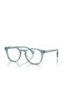 Oliver Peoples 51mm Round Optical Glasses In Blue