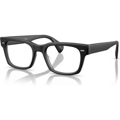 Oliver Peoples 51mm Square Optical Glasses In Black