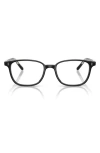 Oliver Peoples 51mm Square Optical Glasses In Black/demo Lens