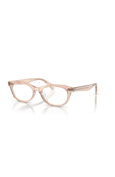 Oliver Peoples 51mm Square Optical Glasses In Brown