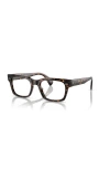 Oliver Peoples 51mm Square Optical Glasses In Brown