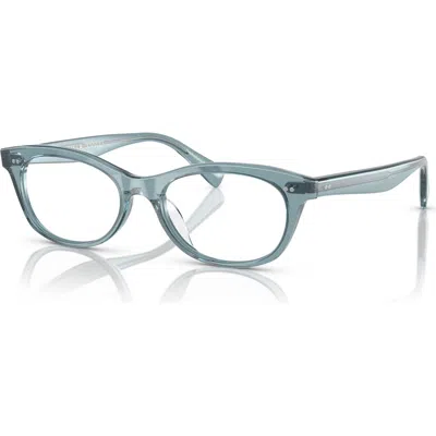 Oliver Peoples 51mm Square Optical Glasses In Green