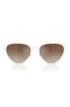 Oliver Peoples 52mm Cat Eye Sunglasses In Metallic