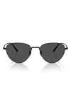 Oliver Peoples 52mm Cat Eye Sunglasses In Matte Black/grey