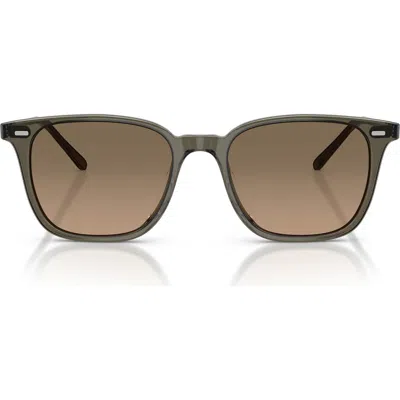 Oliver Peoples 52mm Laedin Polarized Square Sunglasses In Green