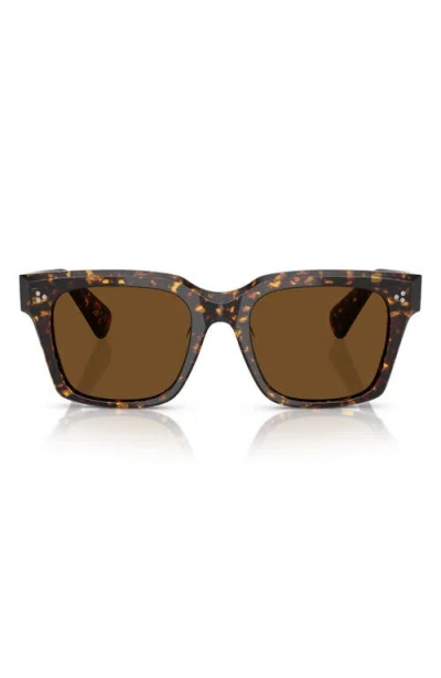 Oliver Peoples 52mm Polarized Pillow Sunglasses In Tortoise