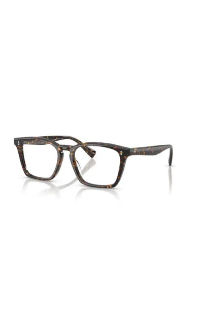Oliver Peoples 52mm Rectangle Optical Glasses In Black