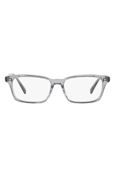 Oliver Peoples 52mm Rectangle Optical Glasses In Gray
